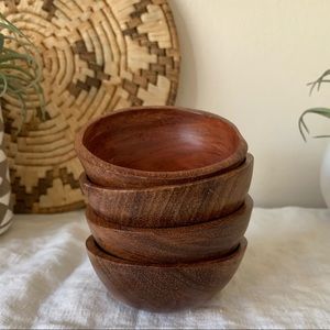 *SOLD* Mini wooden bowls (x4)